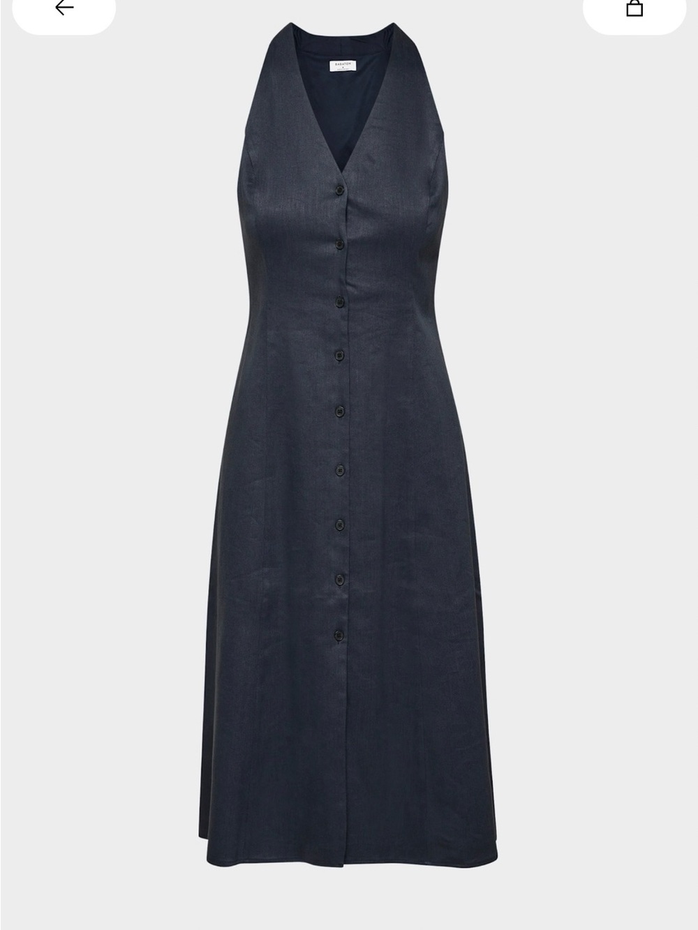 Aritzia Babaton Ventura Linen Halter Dress